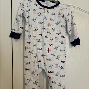 Kissy Kissy Airplane Pima Cotton 9M Footless Romper